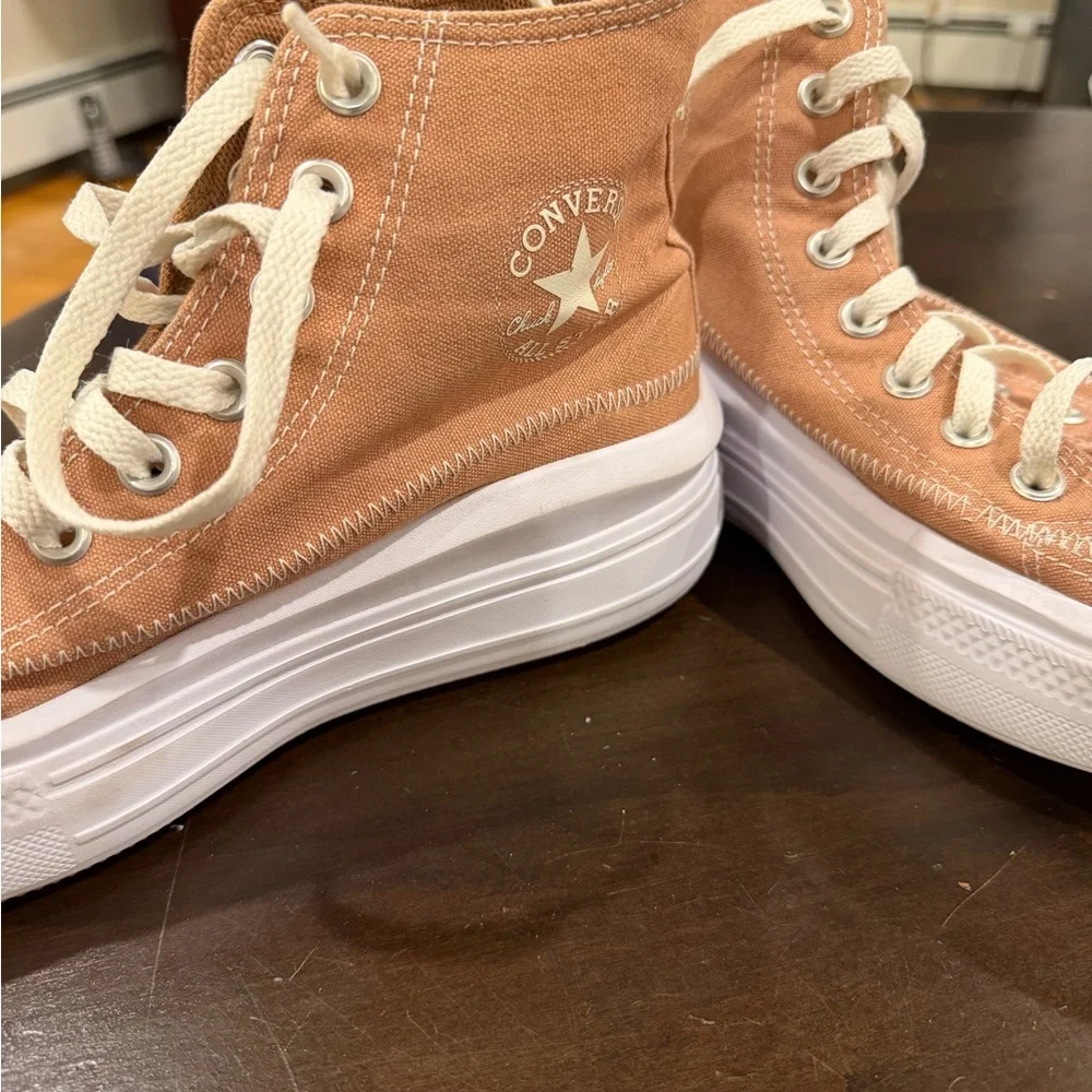 Converse High Top Sneakers in Rust/Cream - Picture 6 of 8